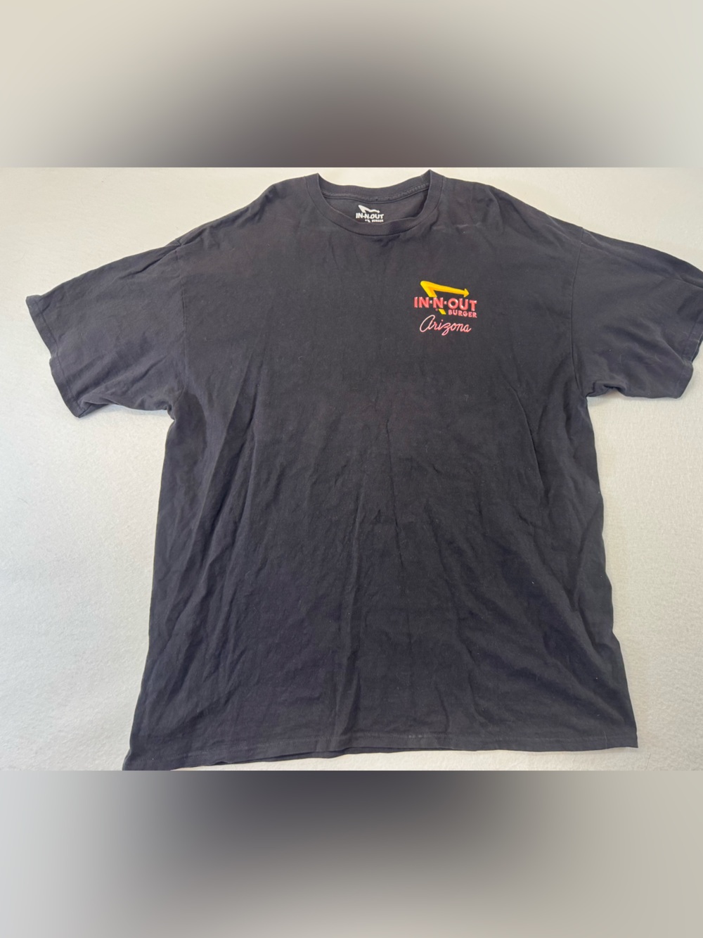 Arizona in n out burger Black Graphic Short Sleeve Tee - Men's *small hole